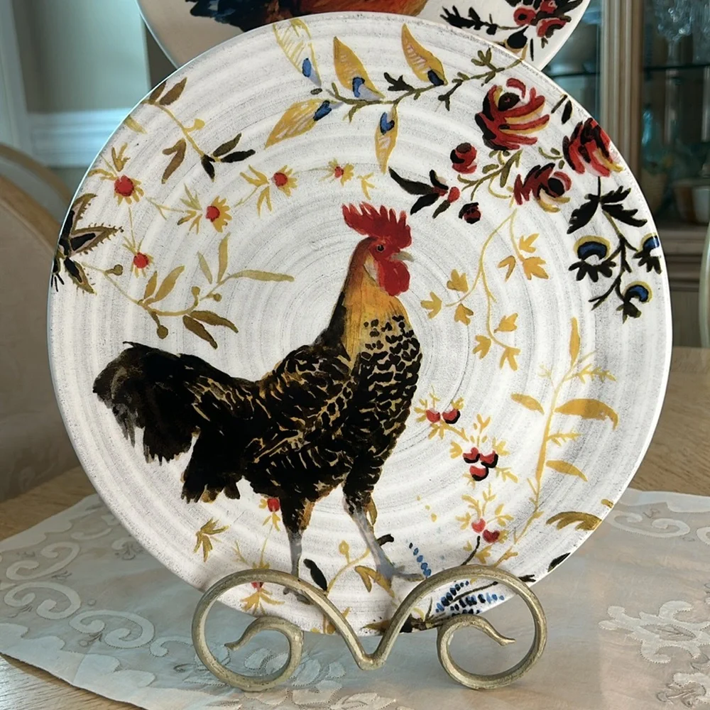 Williams-Sonoma Rooster Francais Marc Lacaze Plate (2)